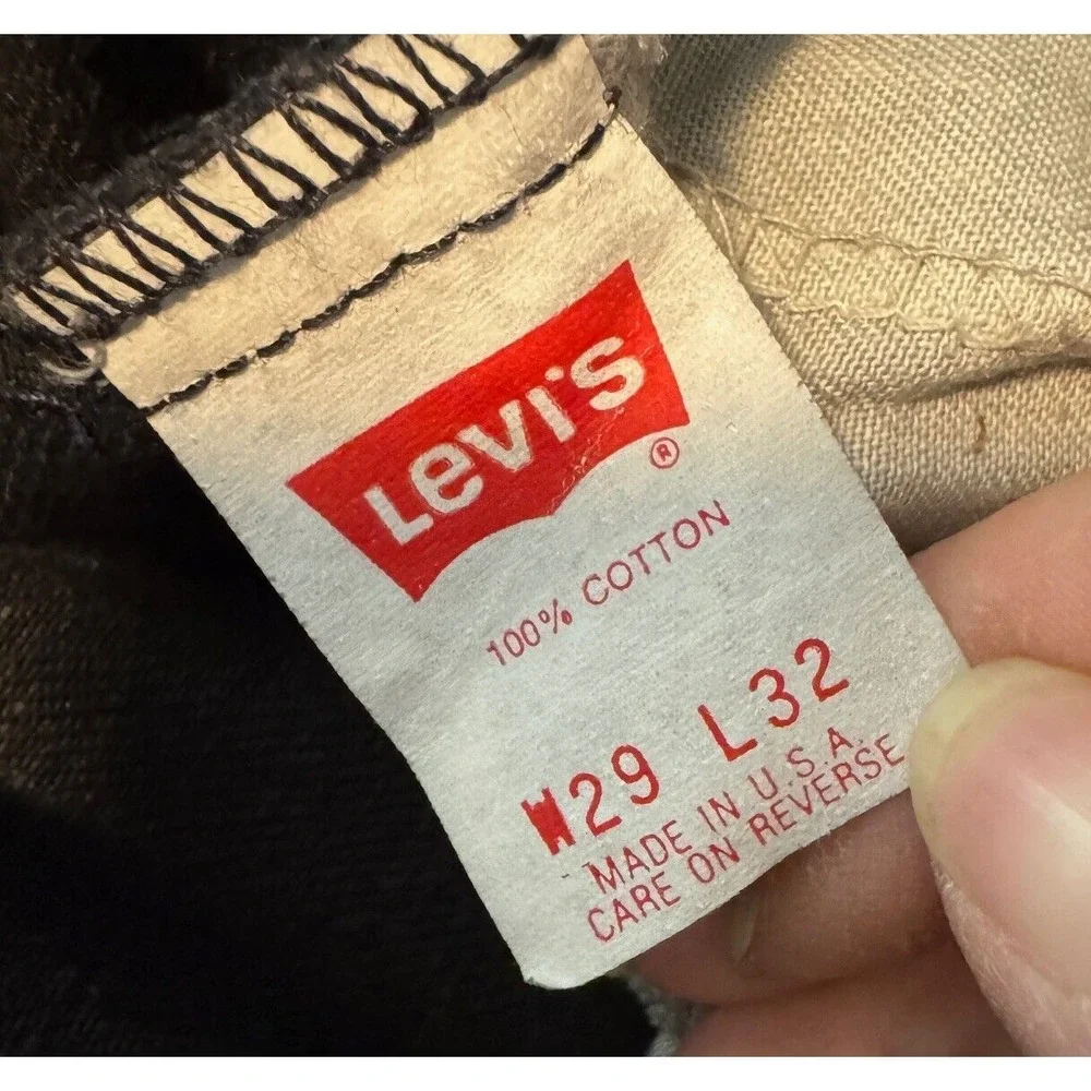 1975 Levi's 550‎ Black Label Jeans Men's 29x32 Relaxed Fit Tapered USA Made New